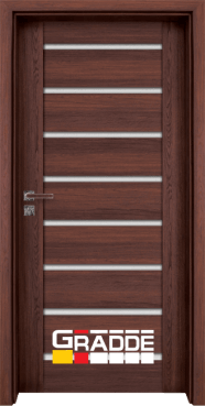 Интериорна HDF врата, модел Gradde Axel Glas, Шведски Дъб