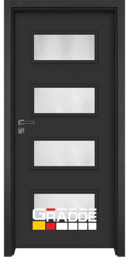 Интериорна HDF врата, модел Gradde Blomendal, Антрацит Мат