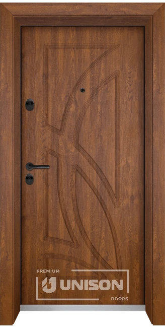 Vhodna Vrata Unison Optima 208p Z Zlaten Dub Side B