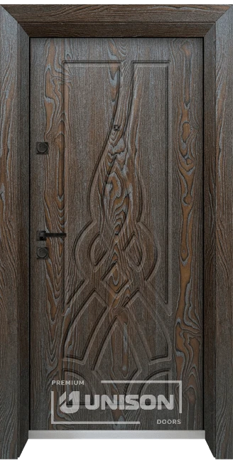 Vhodna Vrata Unison Optima 4534p R Palisandar Side B