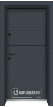 Входна врата Unison Clima Pro, цвят Графит