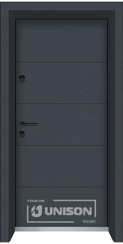 Входна врата Unison Clima Pro, цвят Графит